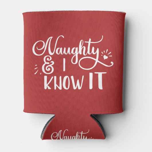 ondeugend en ik ken het grappige Kerstmis Blikjeskoeler (Voorkant)