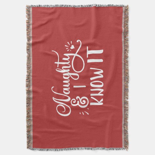 ondeugend en ik ken het grappige Kerstmis Deken (Voorkant Verticaal)