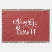 ondeugend en ik ken het grappige Kerstmis Deken (Voorkant)