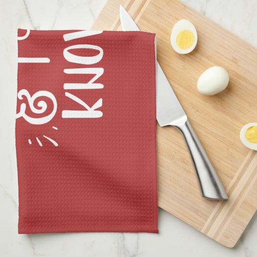 ondeugend en ik ken het grappige Kerstmis Theedoek (Quarter Fold)