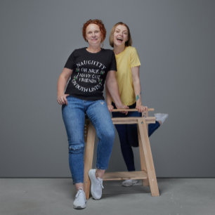 Ondeugend en leuke vrienden kerst T-shirt