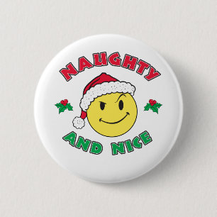 Ondeugend en mooi - Happy Face Ronde Button 5,7 Cm