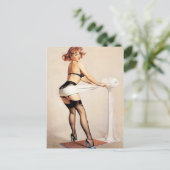  Ondeugend Fitness Guru Pin Up Meisje Briefkaart (Staand voorkant)