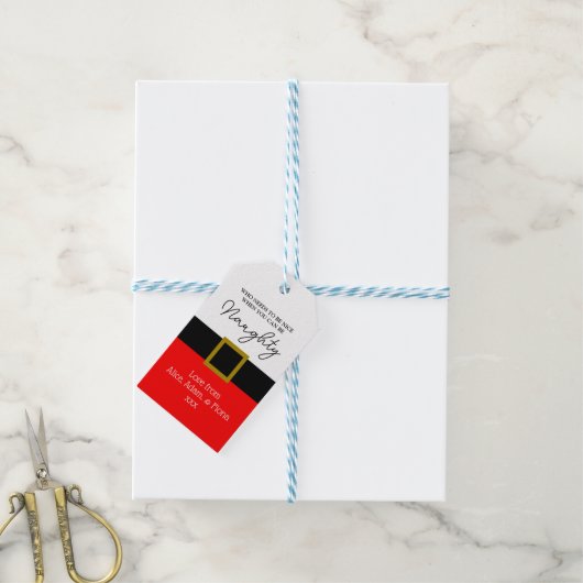 Ondeugend geheim santa Custom Vakantie pakket cade Cadeaulabel (Met Touw)