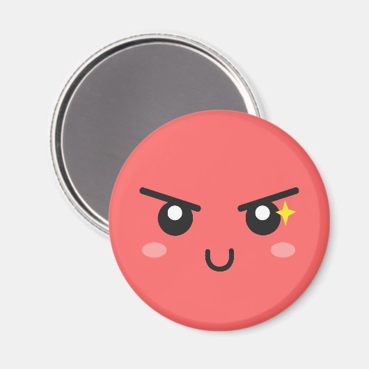 Ondeugend gezicht met kwade schittering magneet (Voorkant / Achterkant)