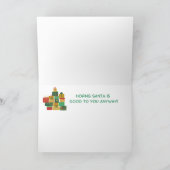 Ondeugend Golden Retriever Geen Spijt Kerstmis Kaart (Binnen)