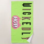 Ondeugend hete (Limoengroene) badhanddoek (Voorkant)