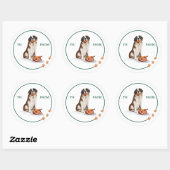 Ondeugend Hond Waterverf St Bernard Eating Turkije Ronde Sticker (Vel)
