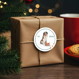 Ondeugend Hond Waterverf St Bernard Eating Turkije Ronde Sticker