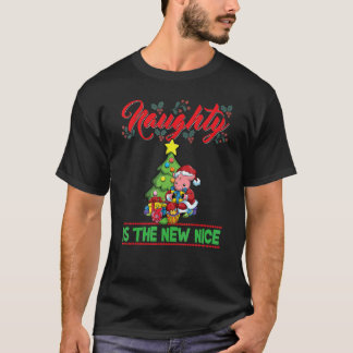 Ondeugend is de nieuwe mooie Kerstman Xmas_13 T-shirt