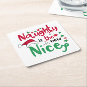 ondeugend is de nieuwe nice kartonnen onderzetters (Schuin)