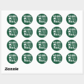 ondeugend is de nieuwe nice ronde sticker (Vel)