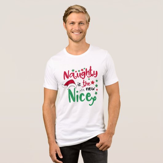 ondeugend is de nieuwe nice Tri-Blend shirt (Voorkant volledig)