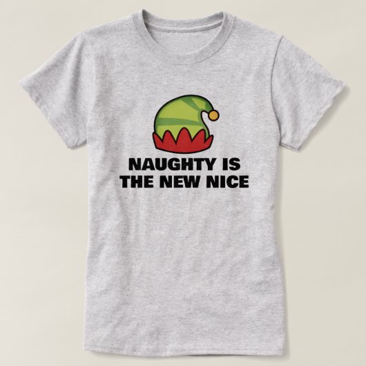 Ondeugend is het nieuwe leuke elf shirt voor vrouw (Design voorkant)