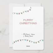 Ondeugend Kat Funny Cat Oh Christmas Tree Feestdagenkaart (Achterkant)