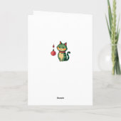 Ondeugend Kerstmis Kat Bedankkaart (Achterkant)