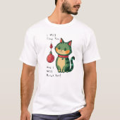 Ondeugend Kerstmis Kat T-shirt (Voorkant)