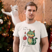 Ondeugend Kerstmis Kat T-shirt