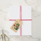 Ondeugend Kerstmis Kat Vakantie Party Cadeaulabel (Met Touw)