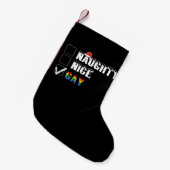 Ondeugend Leuk Gay Rainbow Pride LGBT Kerstcadeau Kleine Kerstsok (Voorkant (Hangend))