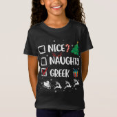 Ondeugend Leuk Grieks Kerstmis Grappig Kerstmis Ho T-shirt (Voorkant)