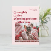 Ondeugend, leuk, hoe dan ook Cadeaus krijgen Feestdagenkaart (Staand voorkant)