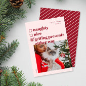 Ondeugend, leuk, hoe dan ook Cadeaus krijgen Feestdagenkaart