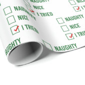 Ondeugend, leuk, ik heb het geprobeerd - Funny Chr Cadeaupapier (Rol Hoek)