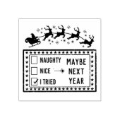 Ondeugend leuk Ik probeerde volgend jaar grappig S Rubberstempel (Afrduk)