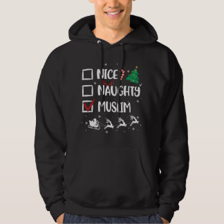 Ondeugend Leuk Moslim Kerst Grappig Santa Hoed -XM Hoodie