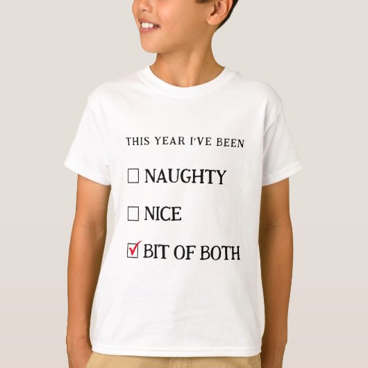 Ondeugend Leuke Lijst Grappige Schattigee Kerst Ki T-shirt (Voorkant)
