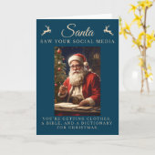 Ondeugend Lijst Grappig Sarcastisch Kerstmis Kaart (Gele Bloem)