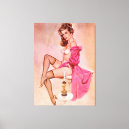  Ondeugend Meesteres Pin Up Meisje Canvas