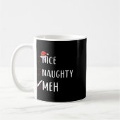 Ondeugend Meh Lijst Grappige Kerstmis Koffiemok (Links)