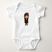 Ondeugend Meisje Kerst Elf Baby Bodysuit (Voorkant)