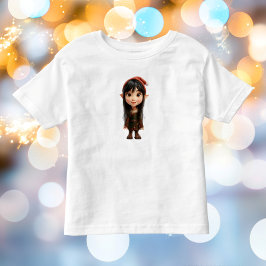 Ondeugend Meisje Kerst Elf Peuter T-shirt