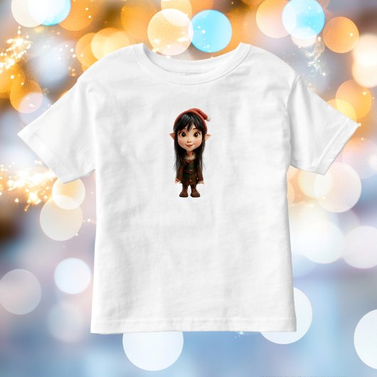 Ondeugend Meisje Kerst Elf Peuter T-shirt