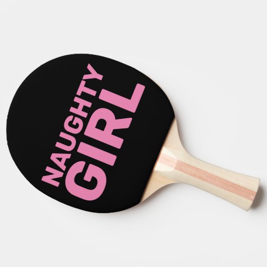 ONDEUGEND MEISJE VROUW PING PONG PADDLE TAFELTENNISBATJE (Zijkant)