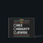 Ondeugend Mooi Joods Santa Lelijk Kerstmis Chanoek Feestdagenkaart<br><div class="desc">Ondeugend Mooi Joods Santa Lelijk Kerstmis Chanoeka</div>