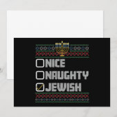 Ondeugend Mooi Joods Santa Lelijk Kerstmis Chanoek Kaart (Voorkant / Achterkant)