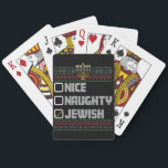 Ondeugend Mooi Joods Santa Lelijk Kerstmis Chanoek Pokerkaarten<br><div class="desc">Ondeugend Mooi Joods Santa Lelijk Kerstmis Chanoeka</div>