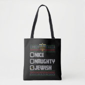 Ondeugend Mooi Joods Santa Lelijk Kerstmis Chanoek Tote Bag (Voorkant)