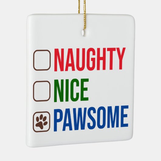 Ondeugend mooi pawsome kerst ornament (Rechts)