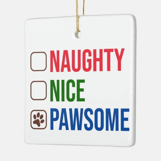 Ondeugend mooi pawsome kerst ornament (Links)