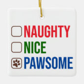 Ondeugend mooi pawsome kerst ornament (Voorkant)