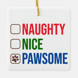 Ondeugend mooi pawsome kerst ornament