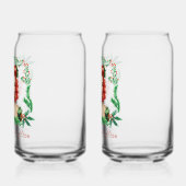 Ondeugend & Mooi Retro Kerstmis Pinup Blikvorm Glas (Links)