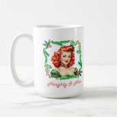 Ondeugend & Mooi Retro Kerstmis Pinup Koffiemok (Links)