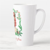 Ondeugend & Mooi Retro Kerstmis Pinup Latte Mok (Rechts)