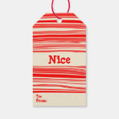 Ondeugend mooi rood crème pepermunt Snoep Cadeaulabel (Achterkant)